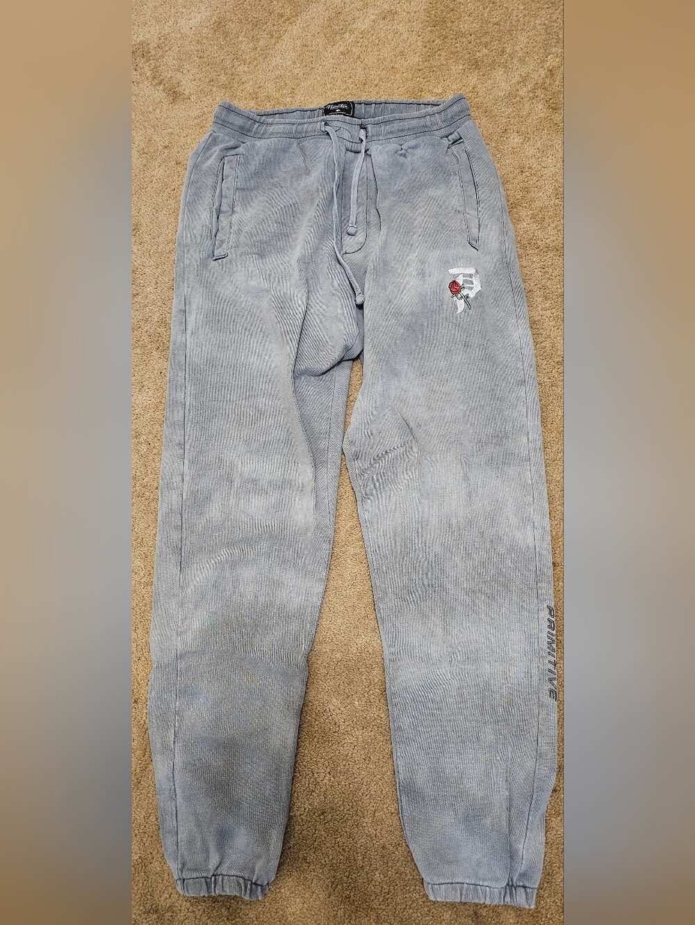 Primitive Grey Rose Sweatpants